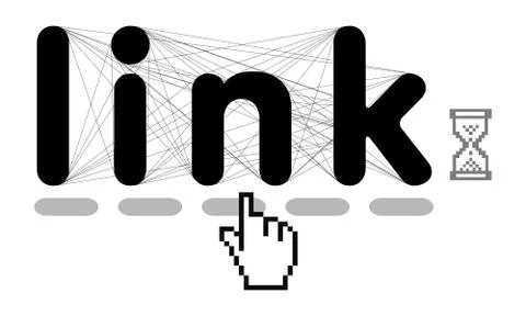 Link concepts with line Stock Illustration