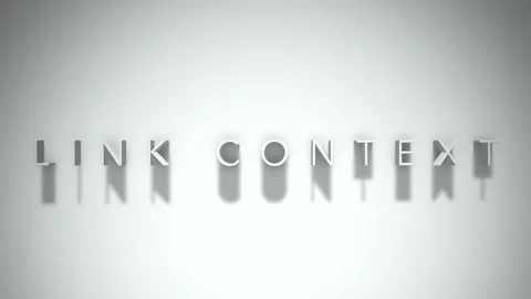 Link context 3D title animation white text on a white background Vidéo 299370666