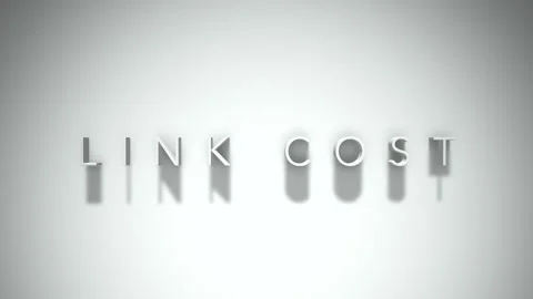 Link cost 3D title animation with shadows on a white background Stock-Footage 297458018