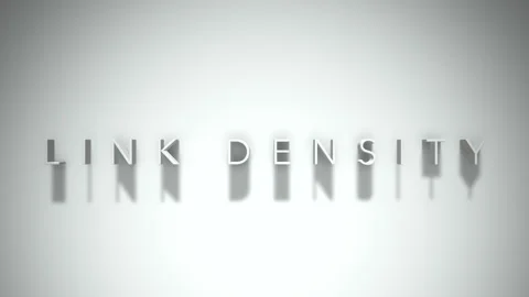 Link density 3D title animation with shadows on a white background Stock Footage 298004091