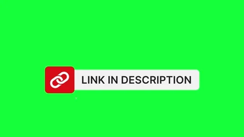 Link in Description Button 2-Pack Click and No Click Green Screen 4K Stock Footage 343929215