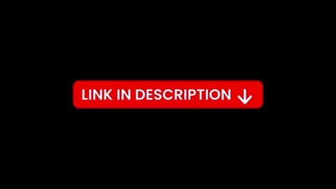 Link in description title lower third animation isolated on black background Stock Footage 331025215