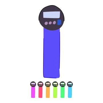 Link digital bookmark vector cartoon graphic Stockillustratie
