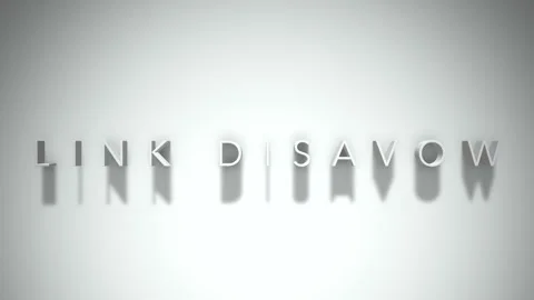 Link disavow 3D title animation white text on a white background Stock Footage 299758673