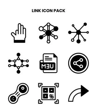 Link DuoTone Vector Icons Pack Stock Illustration