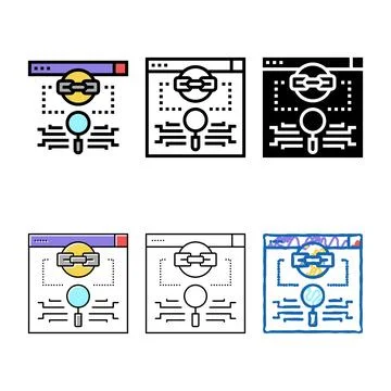 Link estimation color icon simplified vector Ilustración de archivo