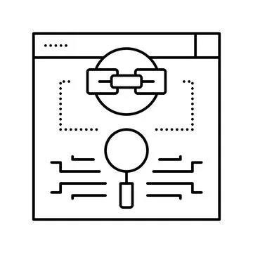 Link estimation line icon vector illustration 스톡 일러스트
