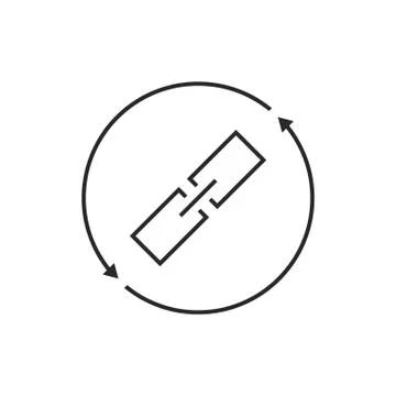 Link exchange thin line icon Illustrazione stock