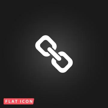 Link flat icon Illustrazione stock