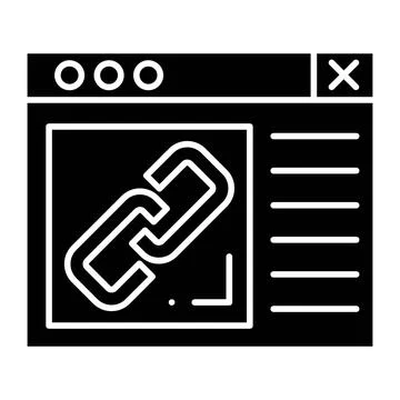 Link Glyph Icon Stock Illustration