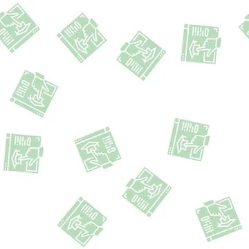 Link to higher education resource glyph seamless pattern Stockillustratie