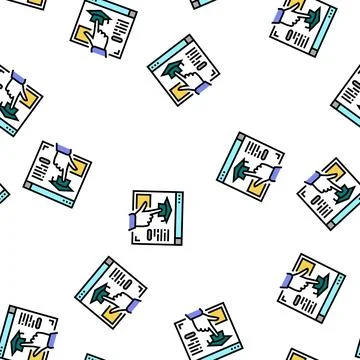 Link to higher education resource vector seamless pattern Illustrazione stock