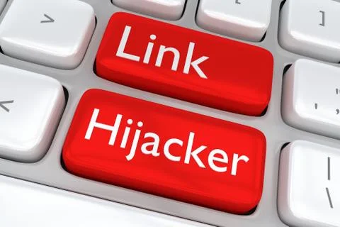 Link Hijacker concept Stock Illustration