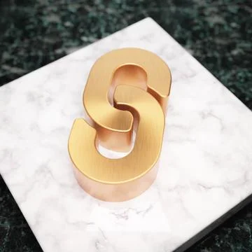 Link icon. Bronze Link symbol on white marble podium. Иллюстрация