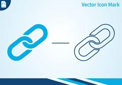 Link icon connection and chain symbol graphic. Stock-Illustration