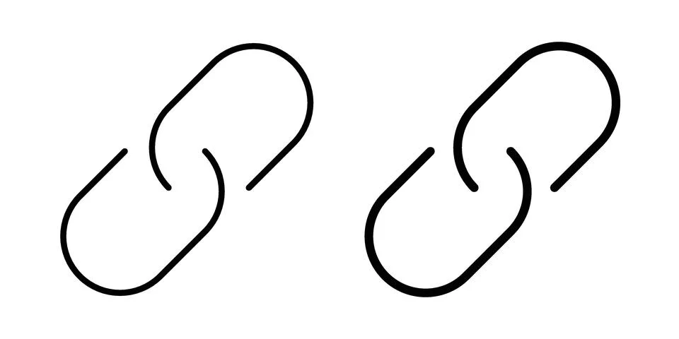 Link icon design. Simple Vector illustrations.. Stock Illustration