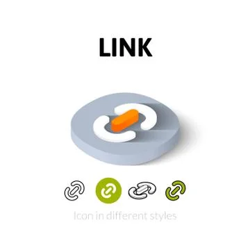 Link icon in different style Stock Illustration