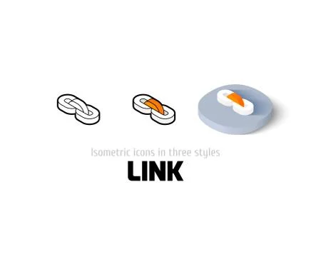 Link icon in different style Stock Illustration