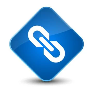 Link icon elegant blue diamond button Stock Illustration