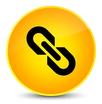 Link icon elegant yellow round button Stock Illustration