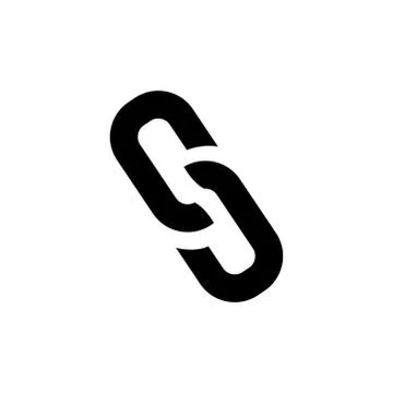 Link Icon In Flat Style Vector For App, UI, Websites. Black Icon Vector Illus Illustrazione stock