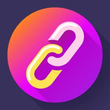 Link icon. Hyperlink chain symbol. link Vector flat illustration 스톡 일러스트