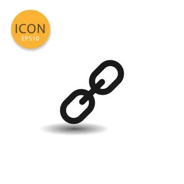 Link icon isolated flat style. Stock Illustration
