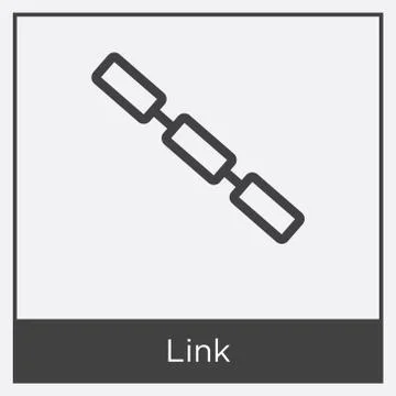 Link icon isolated on white background Free Stock Illustration