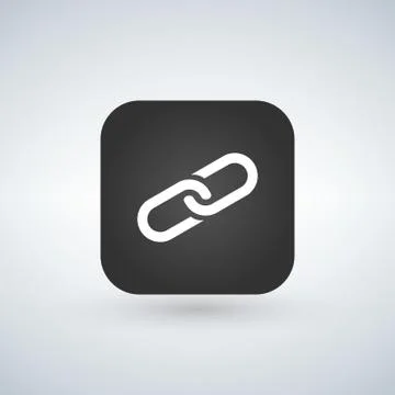 Link icon over black application button, vector illustration. Stock Illustration