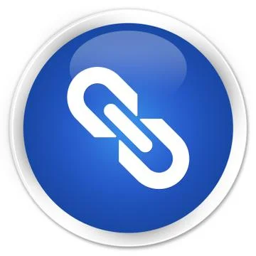 Link icon premium blue round button Stock Illustration