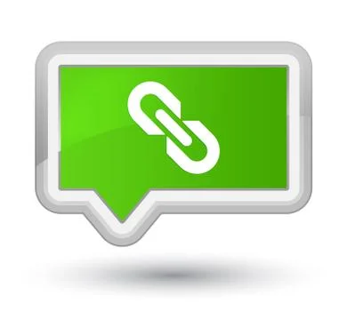 Link icon prime soft green banner button Stock Illustration