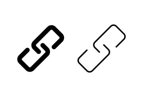 Link icon set. Hyperlink chain symbol. Illustrazione stock