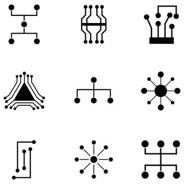 Link icon set Stock Illustration