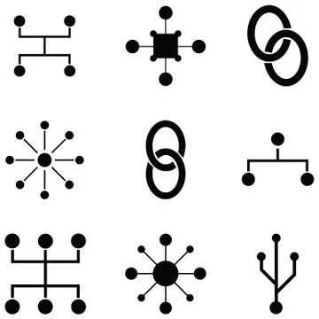 Link icon set Stock Illustration