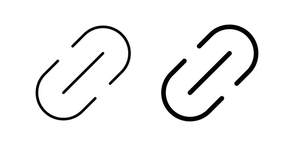 Link icon set modern line and solid style collection. Stock Illustration