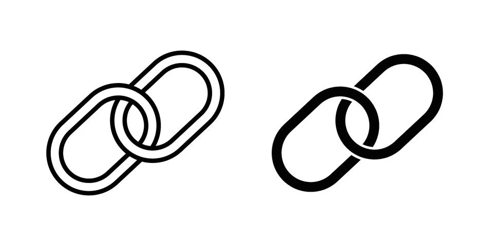 Link icon set. Vector EPS 10 Stock Illustration
