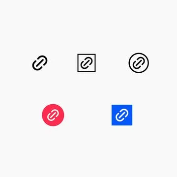 Link Icon Set Vector Illustration 스톡 일러스트