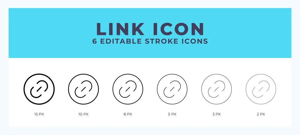Link icon symbol. Isolated. Vector illustration with editable stroke. Stock Illustration