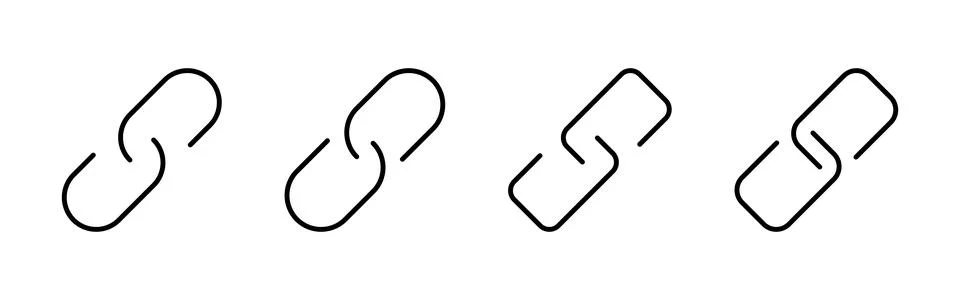 Link icon vector. Hyperlink chain symbol. Stock Illustration