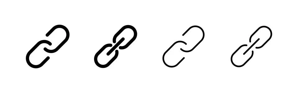 Link icon vector. Hyperlink chain sign and symbol Stock Illustration