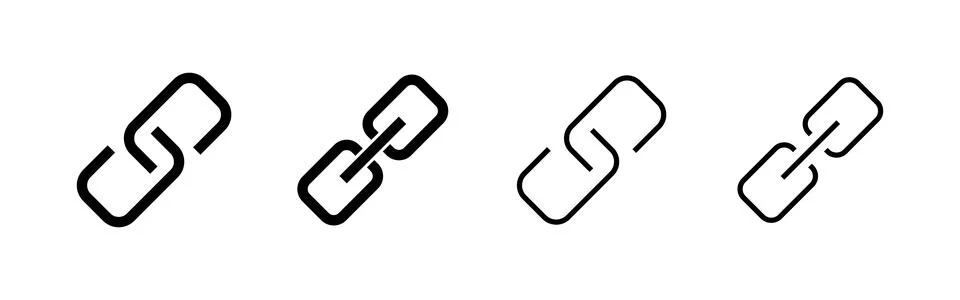 Link icon vector. Hyperlink chain sign and symbol Stock Illustration