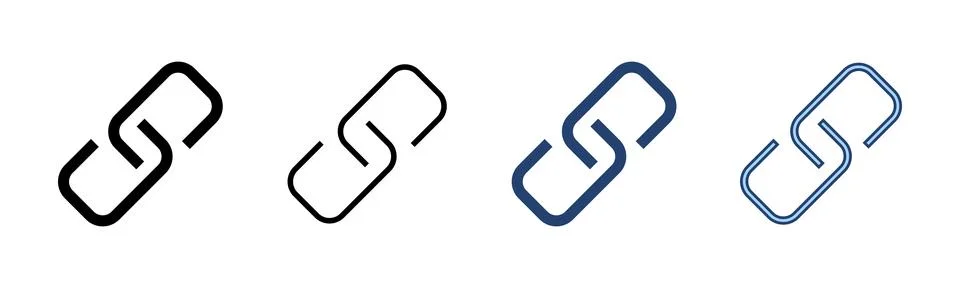 Link icon vector. Hyperlink chain sign and symbol Stock Illustration
