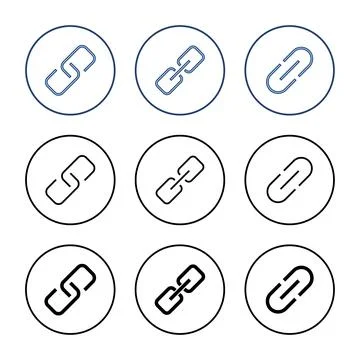 Link icon vector. Hyperlink chain sign and symbol Stock Illustration