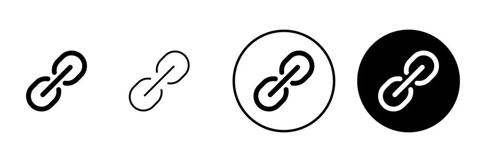 Link icon vector. Hyperlink chain sign and symbol Stock Illustration
