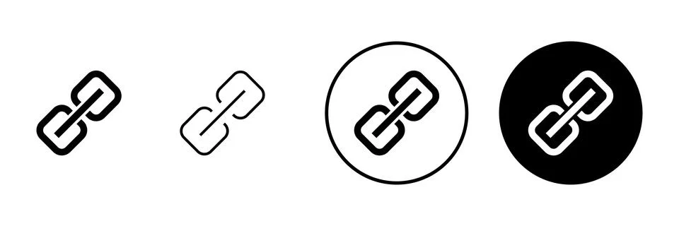 Link icon vector. Hyperlink chain sign and symbol Stock Illustration