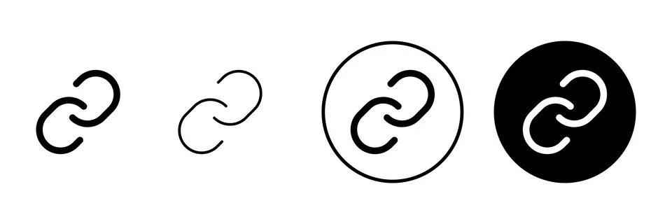 Link icon vector. Hyperlink chain sign and symbol Stock Illustration