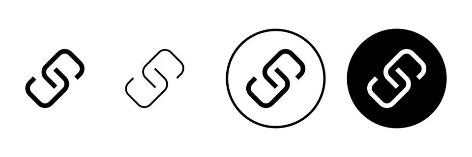 Link icon vector. Hyperlink chain sign and symbol Stock Illustration