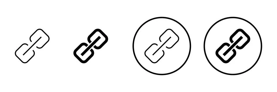 Link icon vector. Hyperlink chain sign and symbol Stock Illustration