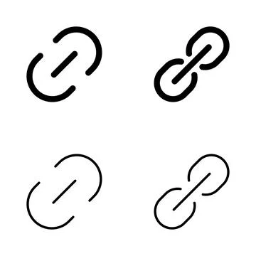 Link icon vector. Hyperlink chain sign and symbol Stock Illustration