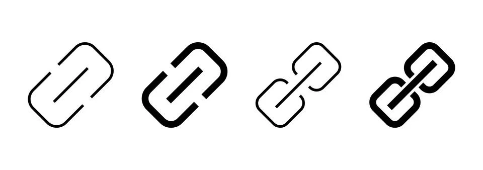 Link icon vector. Hyperlink chain sign and symbol Stock Illustration